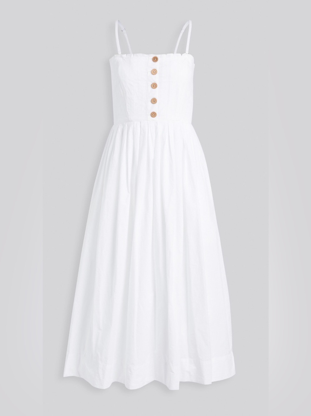 Free People Lila Pleated Tube Aline Midi Dress S Small Revolve Cotton Coastal